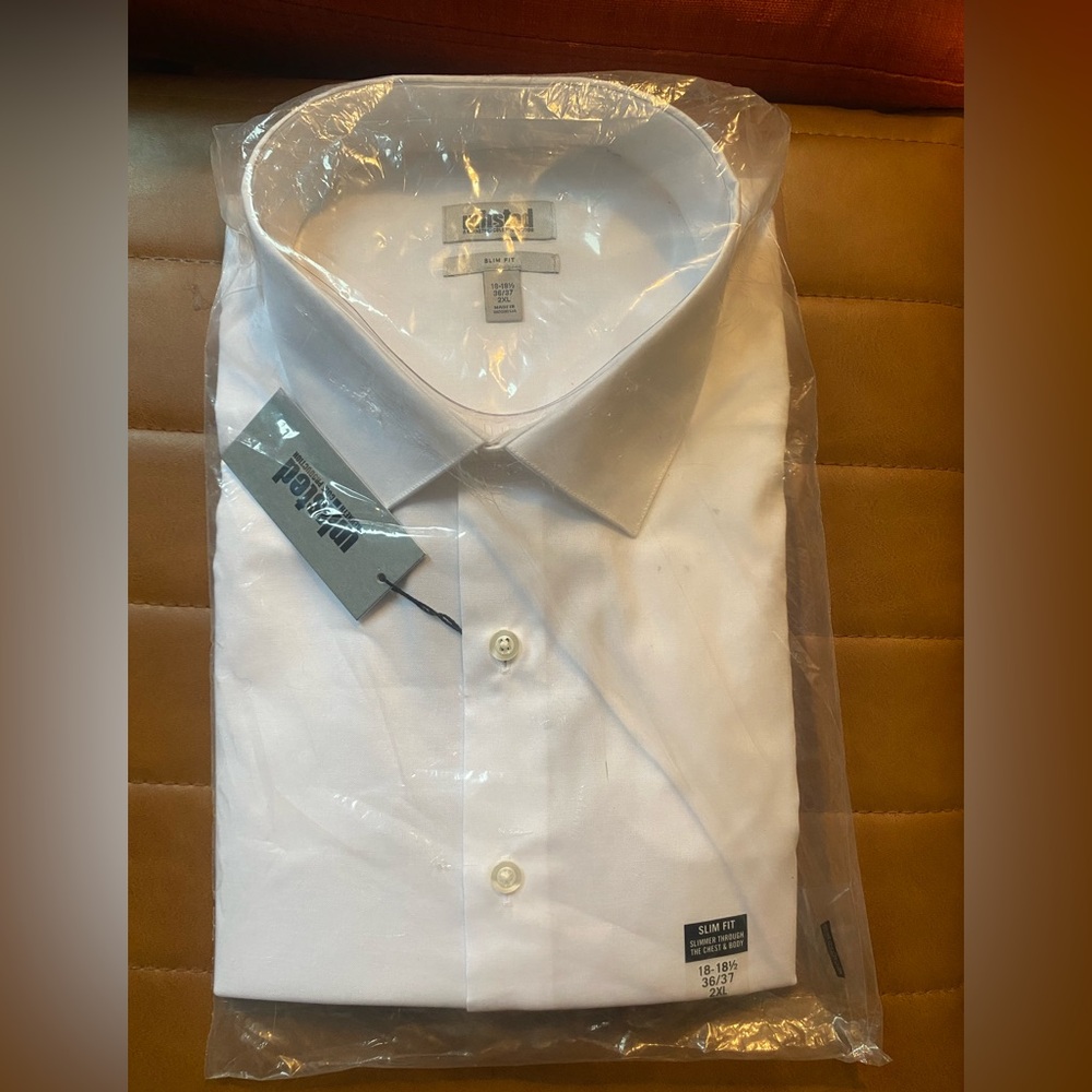 Unlisted Classic White Slim Fit Dress Shirt